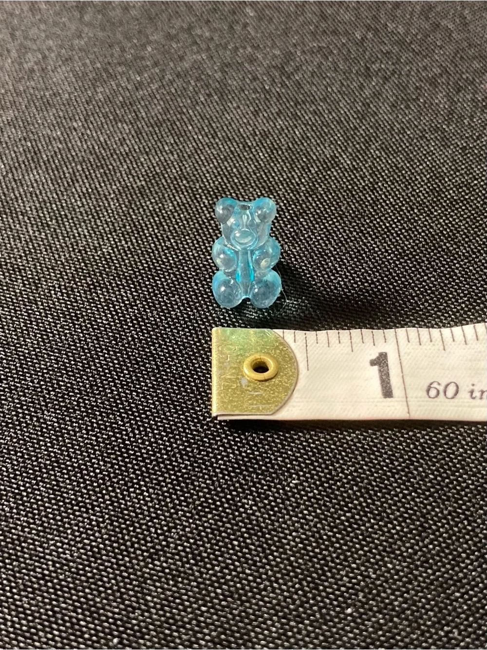 Handmade Teal Blue Transparent Gummy Bear Stud Earrings